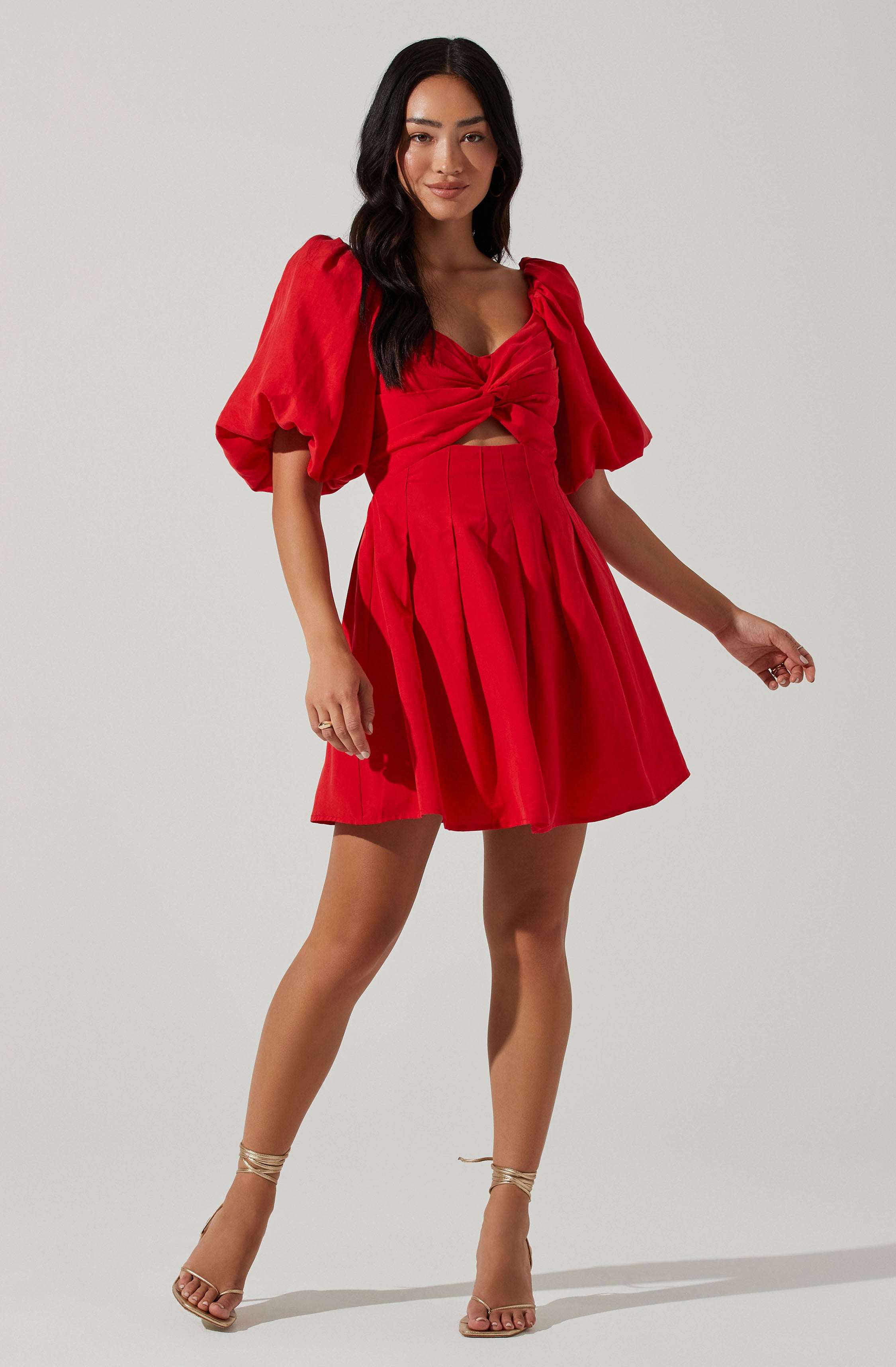 Serilda Cutout Puff Sleeve Mini Dress – ASTR The Label