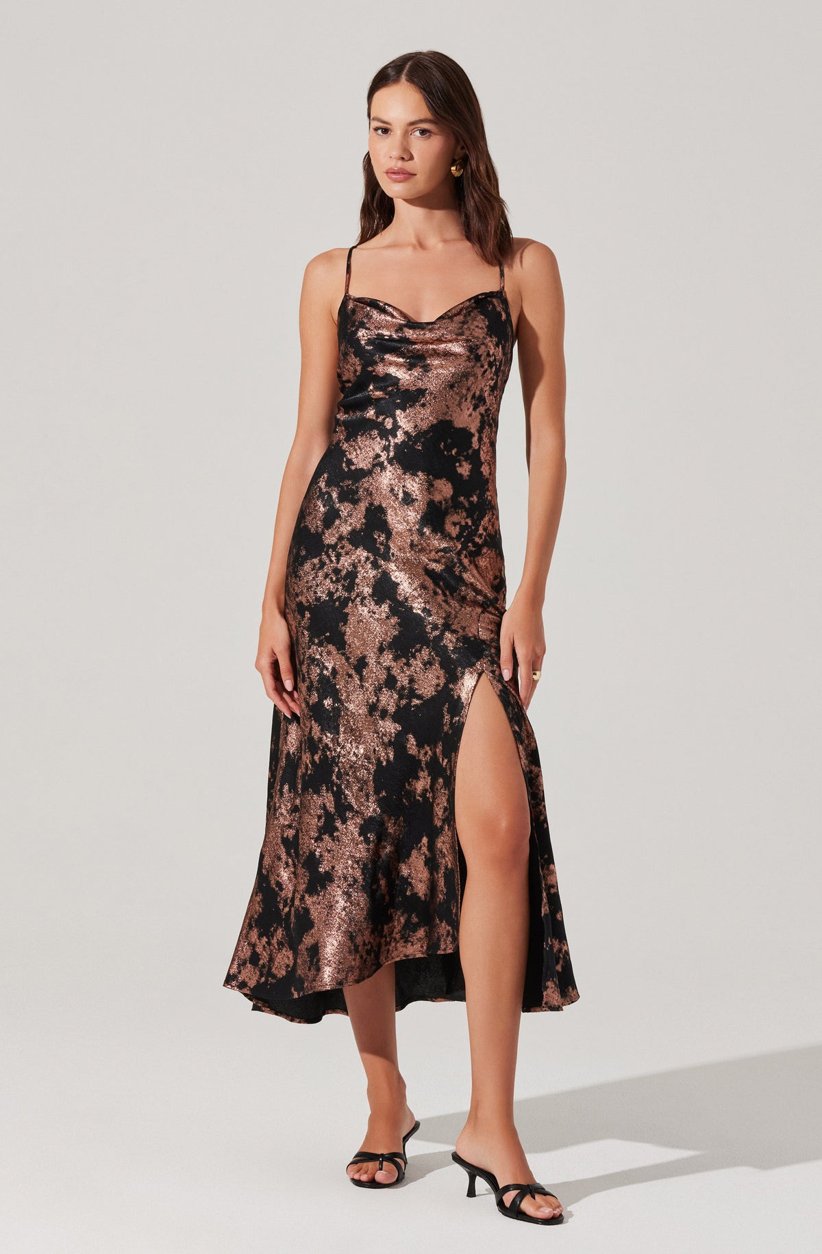 Astr gaia floral orders midi dress