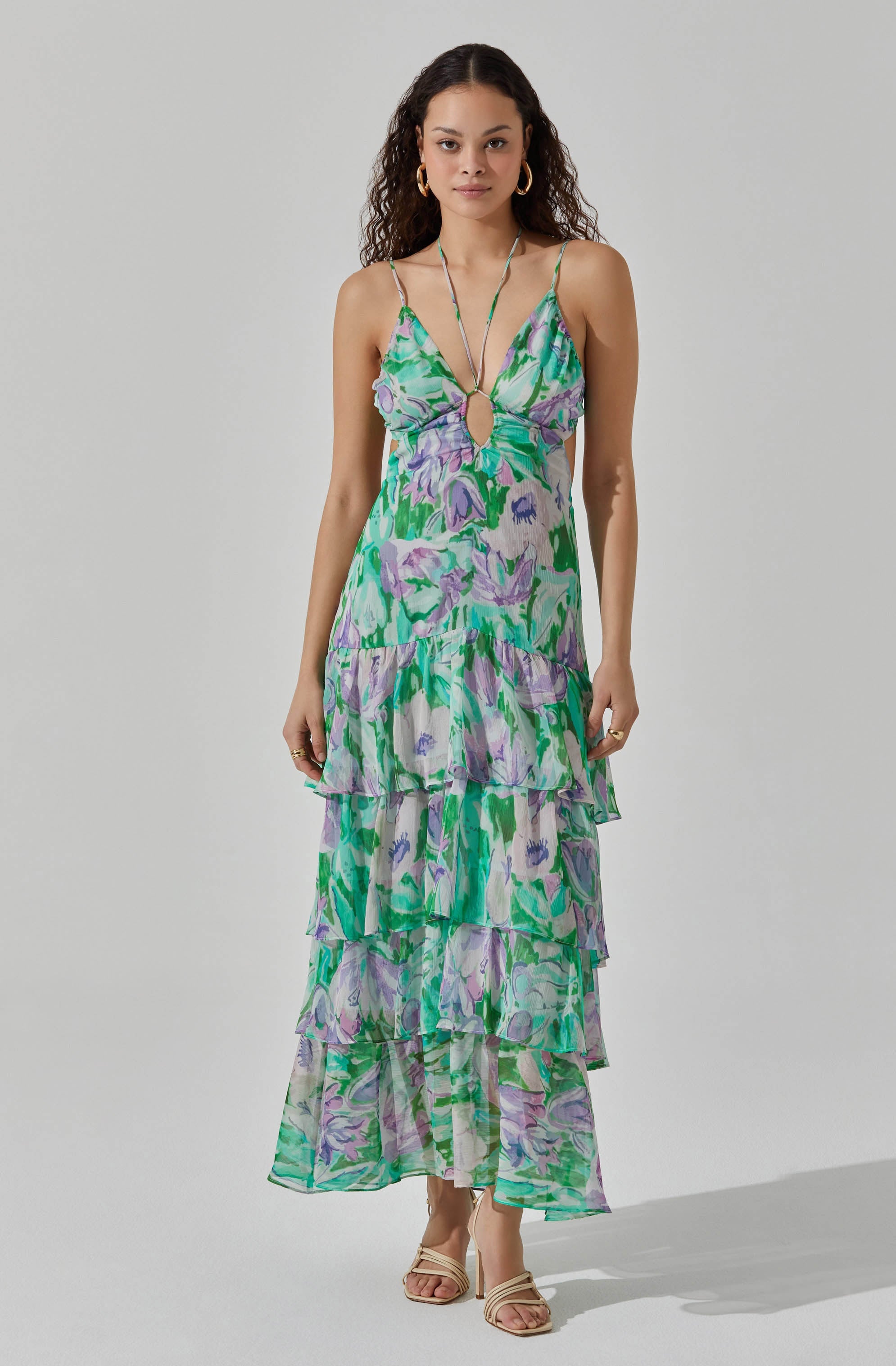 Aneira Floral Tiered Maxi Dress – ASTR the Label