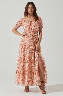 Wishlist Rowan Lace Off-The-Shoulder Maxi Dress