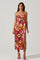 Sticky add to cart - Chelsi Floral Satin Midi Dress