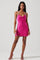 Sticky add to cart - Sicily Satin Halter Rhinestone Trim Mini Dress