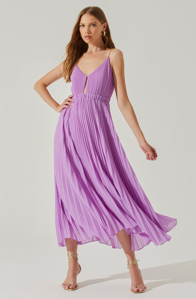 Loralee Pleated Midi Dress