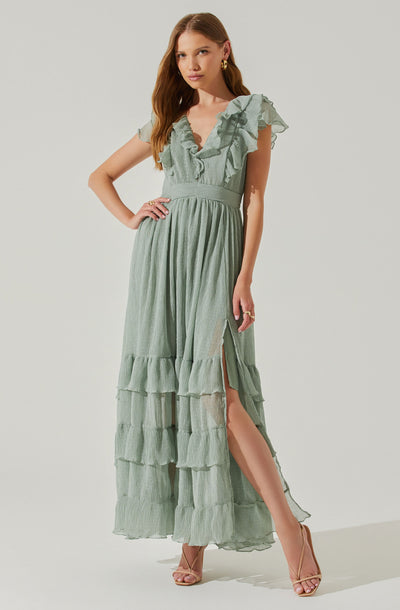 Tiara Ruffle Maxi Dress