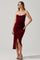 Sticky add to cart - Meghan Velvet Draped Midi Dress