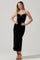 Sticky add to cart - Evale Velvet Rhinestone Trim Midi Dress