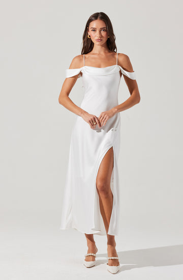 Kitura Cold Shoulder Midi Dress