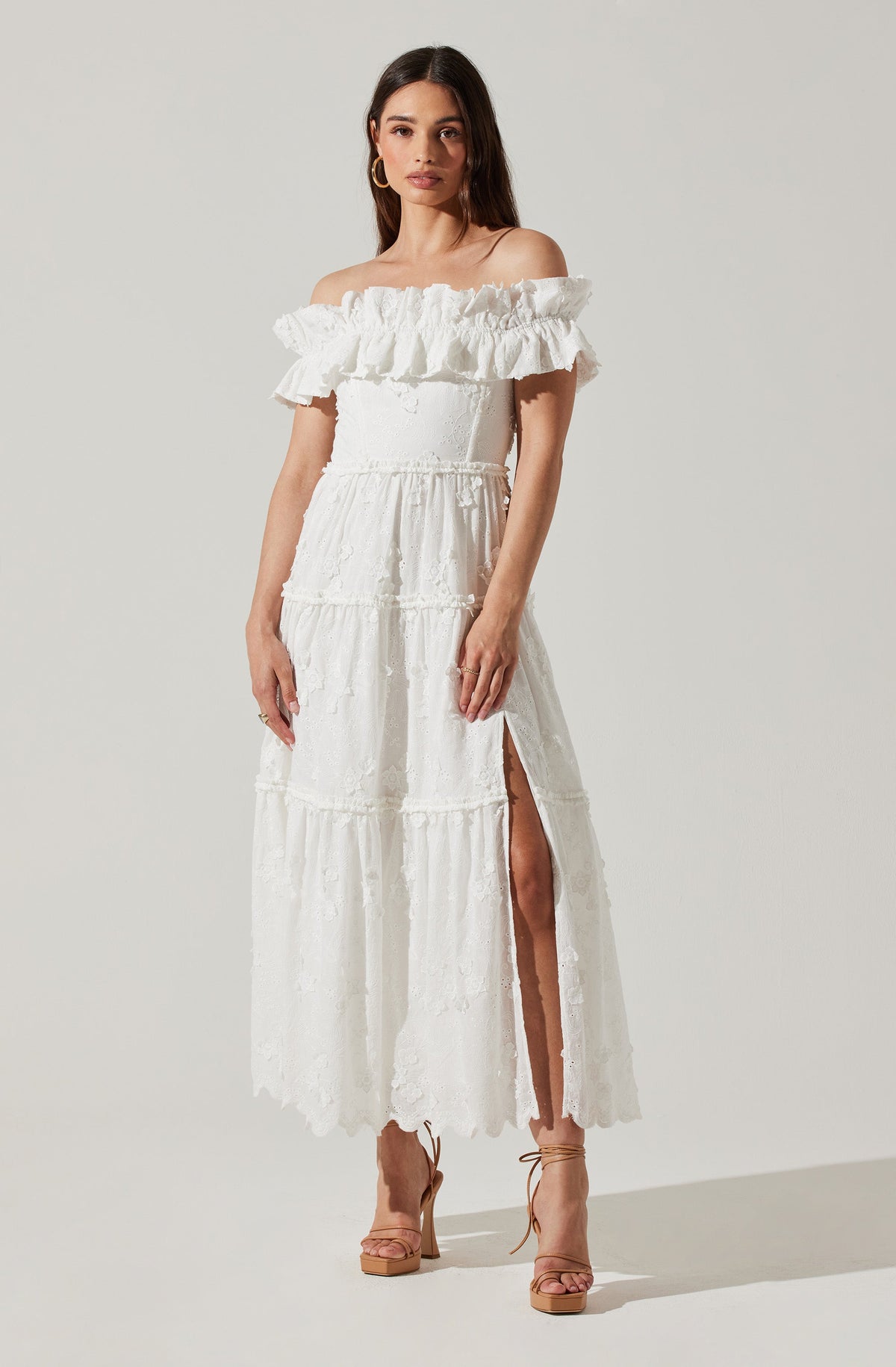 Piccola Off Shoulder Midi Dress – ASTR The Label