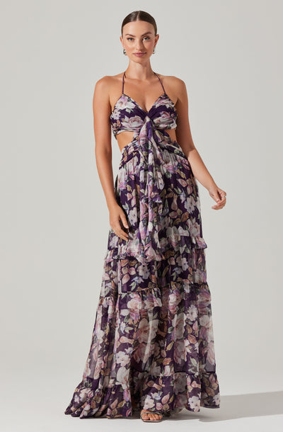 Kitsune Floral Maxi Dress