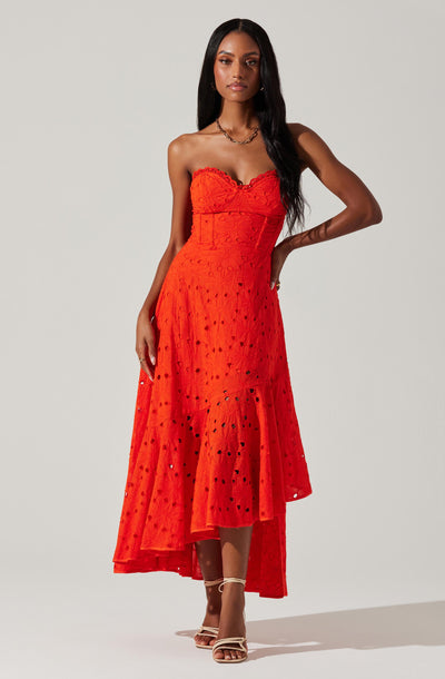 Suvi Eyelet Midi Dress