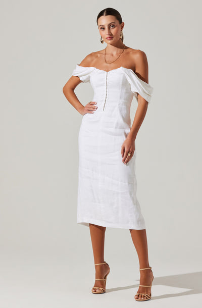 Opal Off-Shoulder Midi Dress