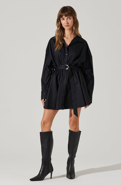 Winica Belted Mini Shirtdress