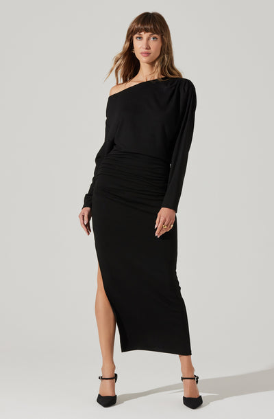 Nary Off Shoulder Midi Dress