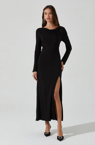 Decima Cowl Neck Maxi Dress