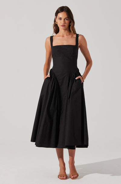 Vinya Poplin Drop Waist Dress