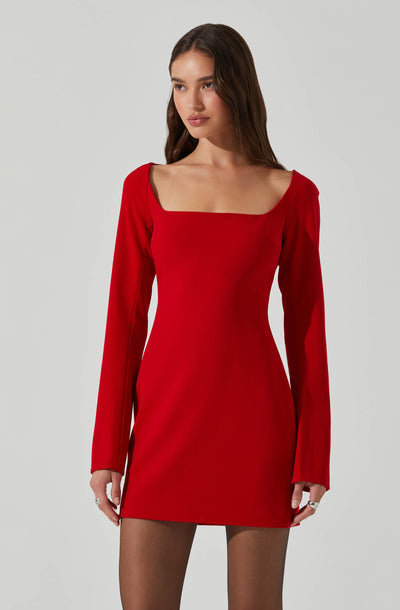 Calanthe Square Neck Mini Dress