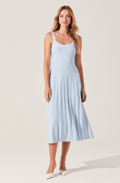 Aylin Pleated Midi Sweater Dress