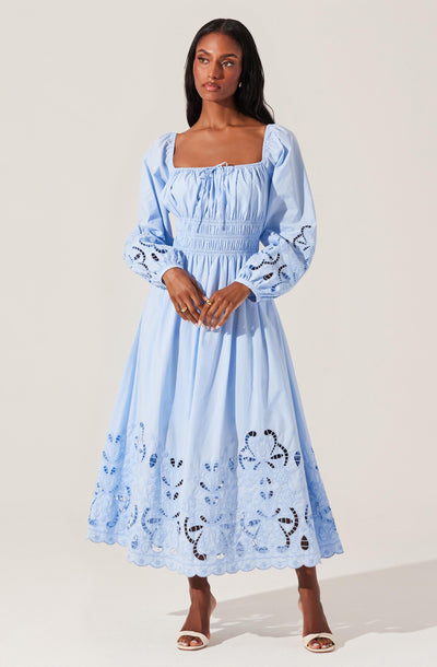 Wisnia Eyelet Embroidered Dress