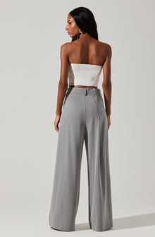 Dawson Pinstripe Asymmetric Wide Leg Pants – ASTR The Label