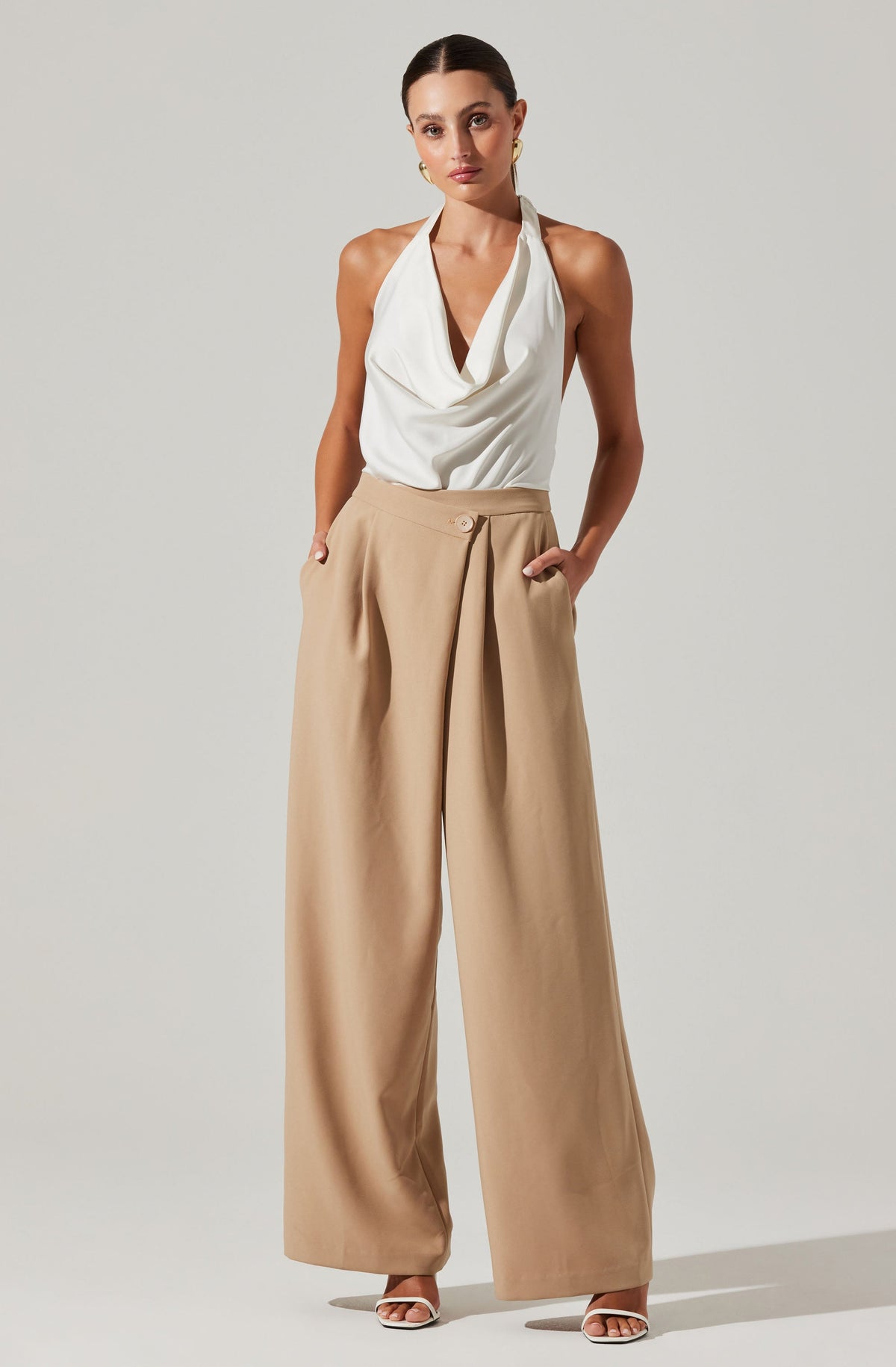 Aryn Cowl Neck Halter Jumpsuit ASTR the Label