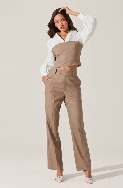 Brooks Pleated Tailored Pants