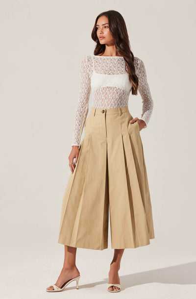 Rowen Pleated Culotte Pants