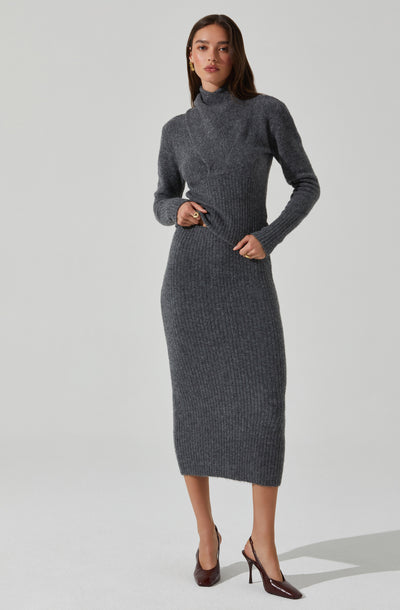 Neve Ribbed Sweater Midi Skirt