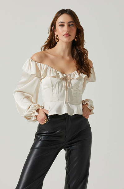 Malia Off Shoulder Satin Top