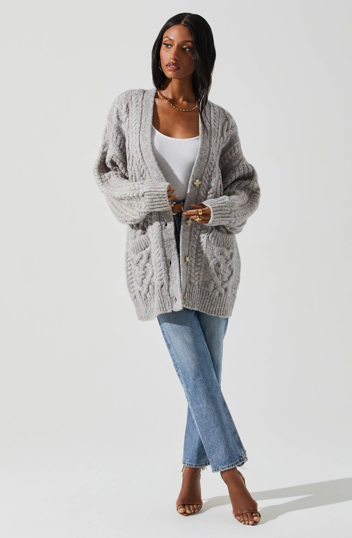 Dropship Women's Oversized Open Front Long Sleeve Cardigan Sweaters Cable  Twist Knit Boyfriend Loose Outwear to Sell Online at a Lower Price