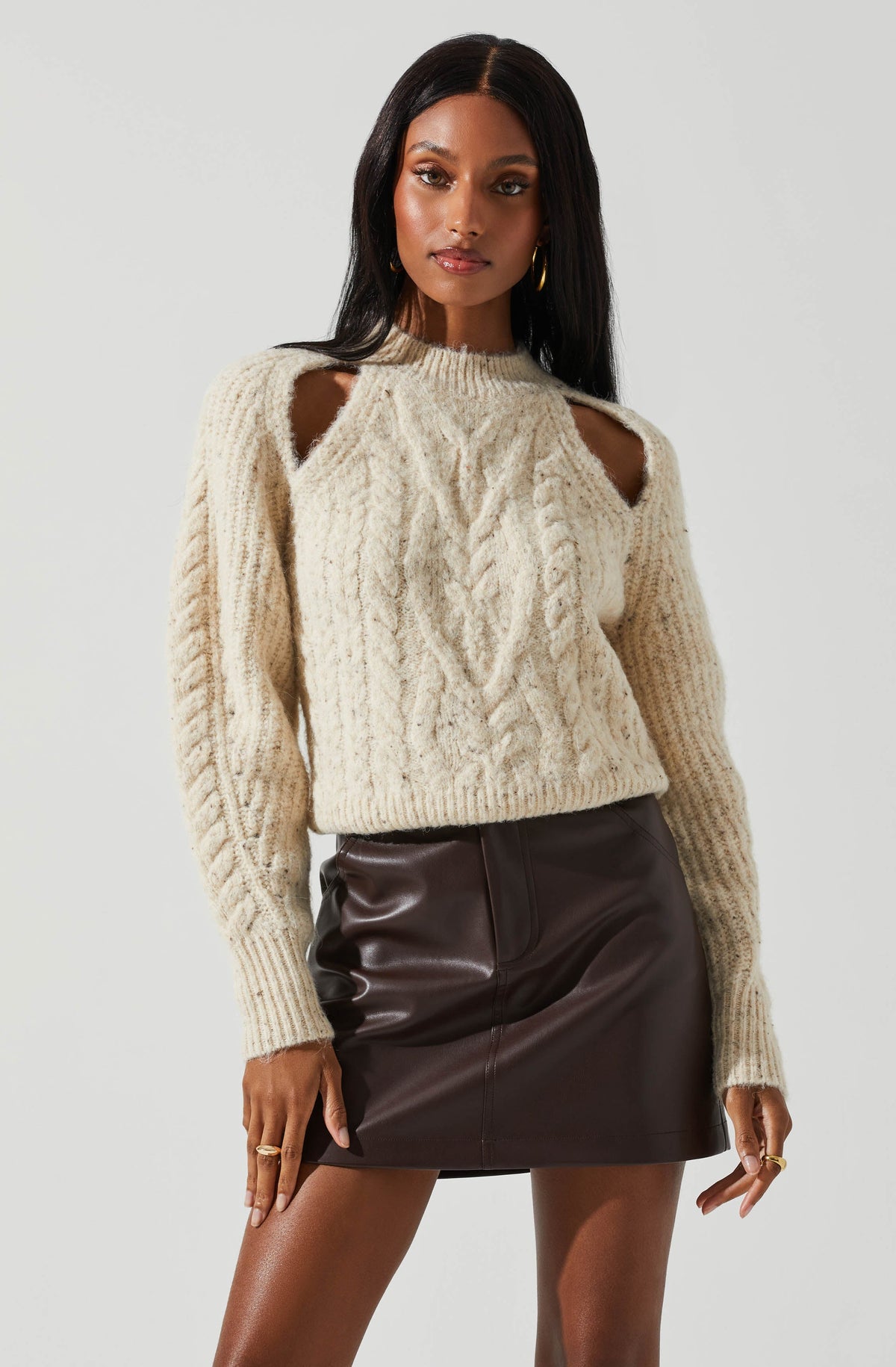 Astr the label twist back cheap sweater