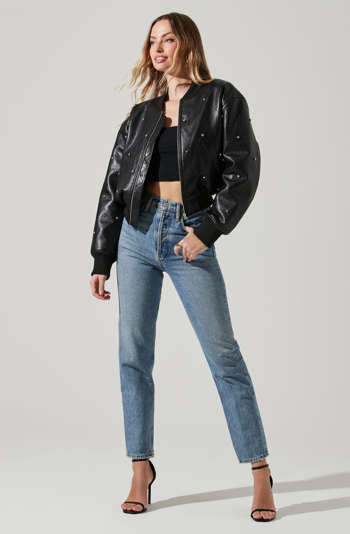 Gianna Embellished Leather Jacket