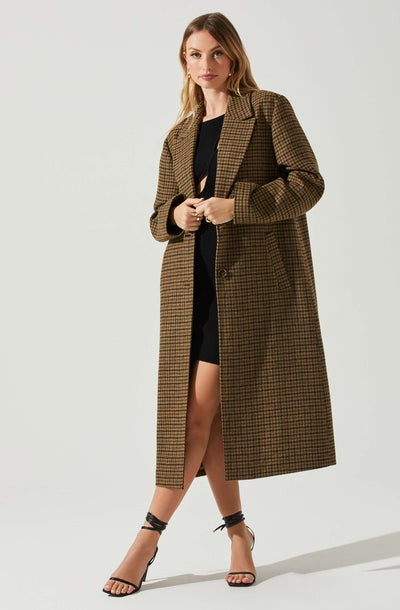 Sonya Plaid Oversized Coat