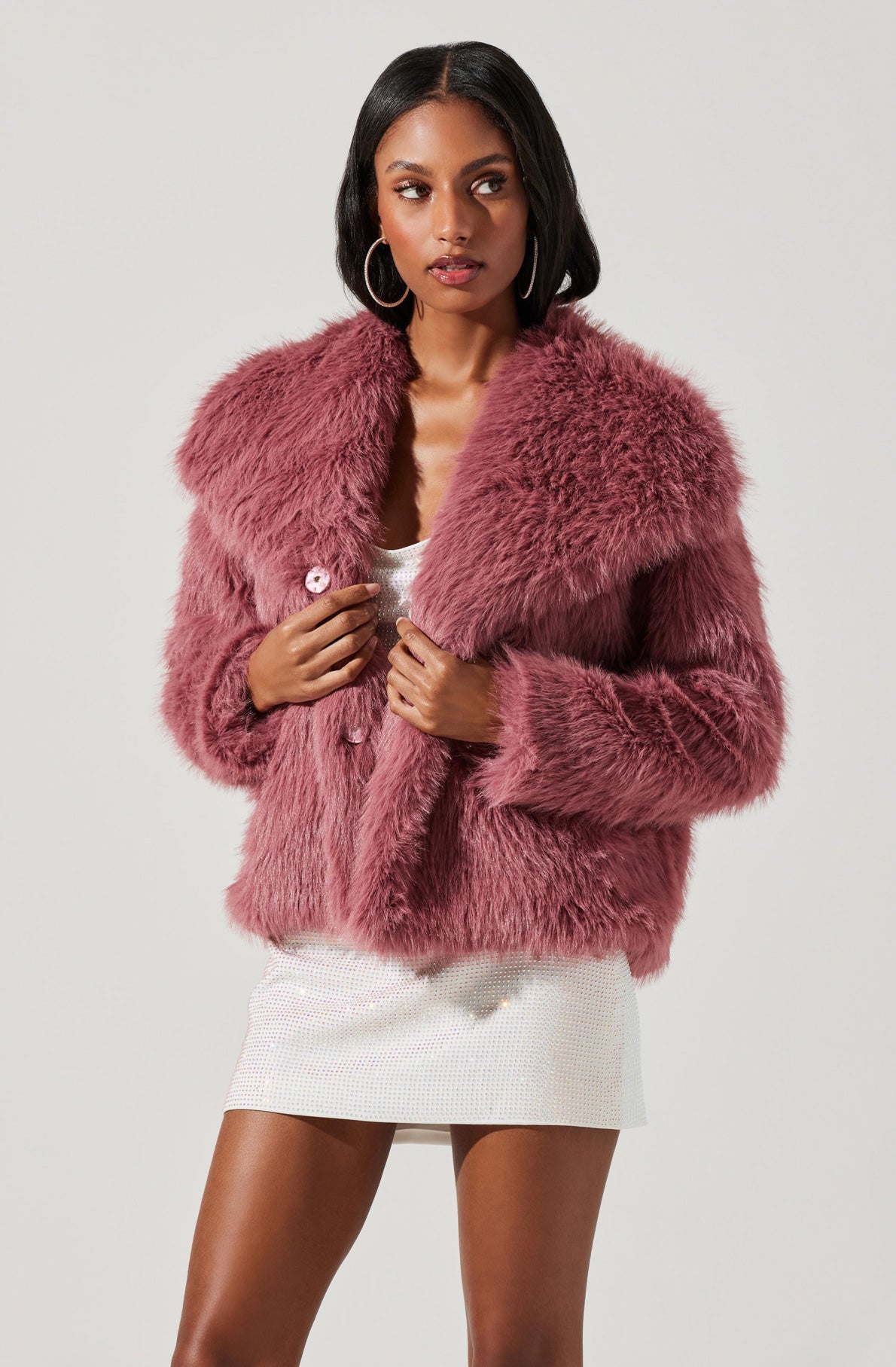 Faux fur coat