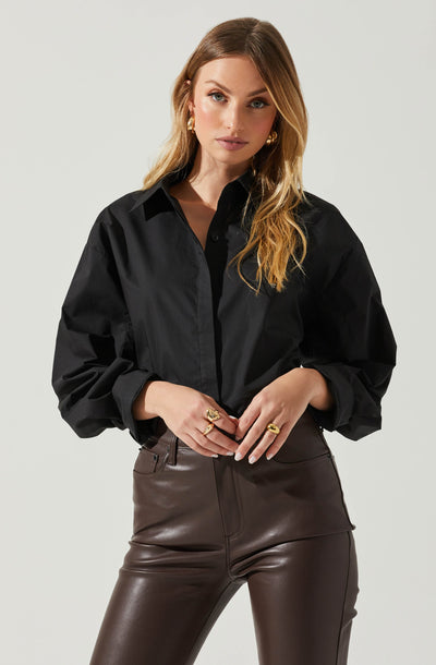 Sienna Cutout Button Up Top