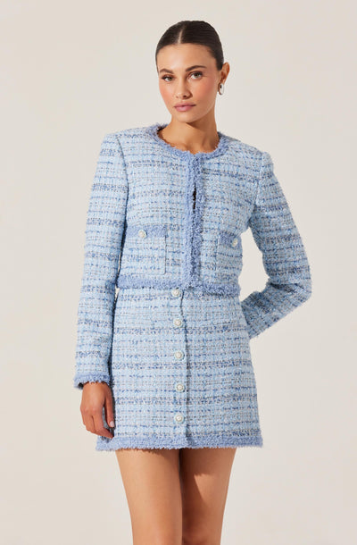 Milena Tweed Contrast Trim Jacket