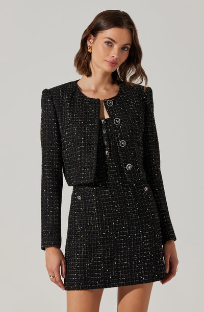 Milena Cropped Tweed Jacket