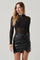 Sticky add to cart - Fiona Contrast Mesh Mock Neck Bodysuit