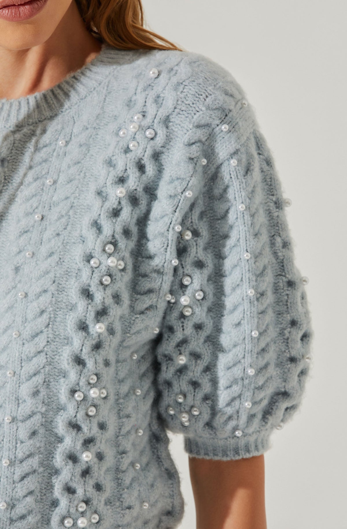 Koami Embellished Puff Sleeve Sweater