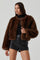 Sticky add to cart - Doxey Faux Fur Cropped Jacket