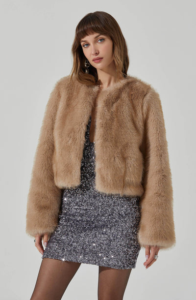 Doxey Faux Fur Cropped Jacket