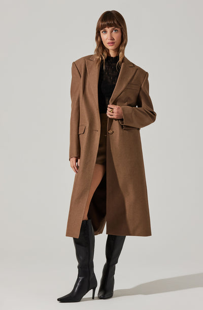 Brylee Longline Single Breasted Coat