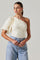 Sticky add to cart - Gidget One Shoulder Pleated Top