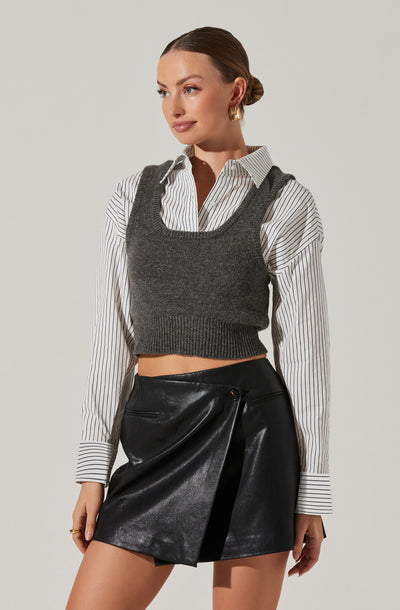 Guinevere Layered Sweater Vest Top