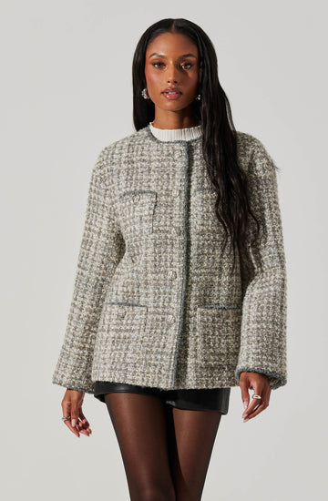 Perona Tweed Oversized Coat