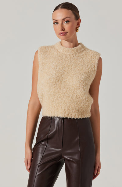 Edlyn Boucle Mock Neck Sweater