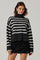 Sticky add to cart - Sophea Striped Mock Neck Sweater