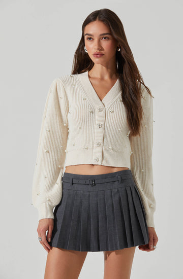 Delsie Pearl Embellished Cardigan