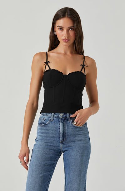 Adana Bow Detail Bustier Top