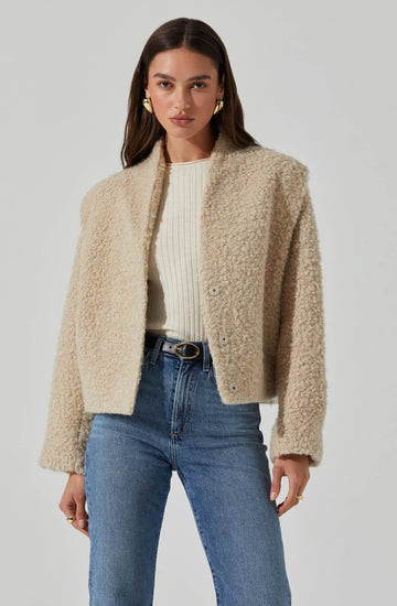 Nona Boxy Collarless Jacket