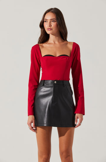 Whitley Peekaboo Contrast Top